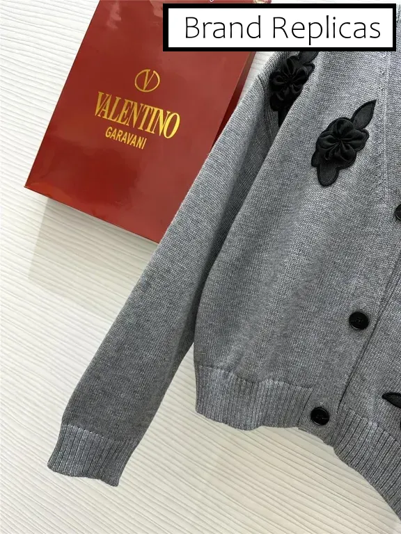 Valentino Embroidered Wool Cardigan